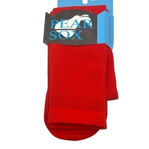 Pear Sox Unisex Athletic Socks Red Size OS Standard Breathable Ultralite